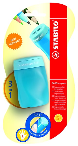 STABILO EASYsharpener L Ořezávátko se zásobníkem 3in1 - modré