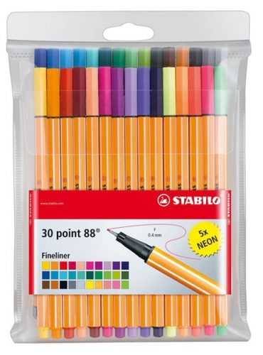 STABILO point 88 Jemný liner - sada 30 barev