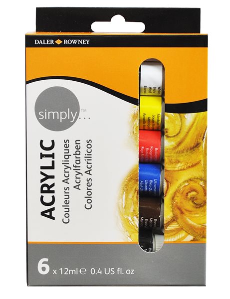 Sada akrylových barev SIMPLY - 6x12ml