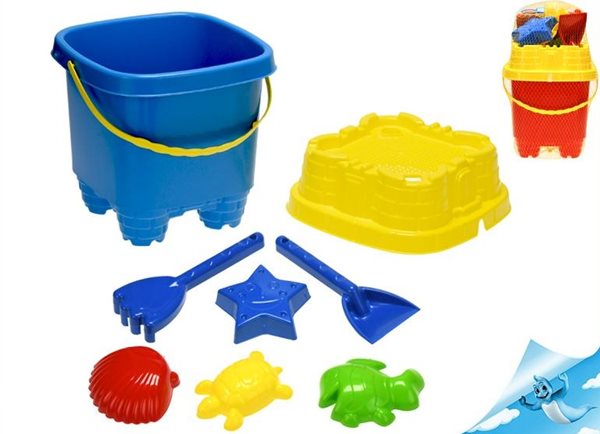 Sada na písek 4 ks 20cm s formičkami 10-11cm