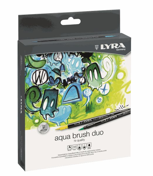 Sada uměleckých fixů LYRA Aqua Brush Duo 36 ks