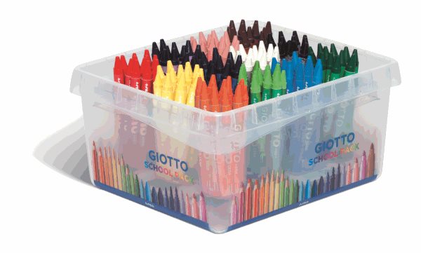 Sada voskovek Giotto v plastovém boxu - 144 ks