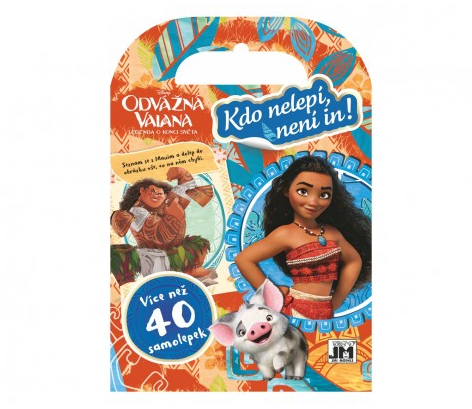 Samolepková knížka + omalovánky Odvážná Vaiana - Kdo nelepí