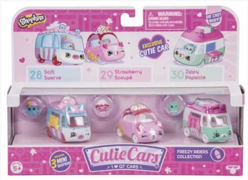 Shopkins Cutie Cars Sada 3 kusů - mix druhů