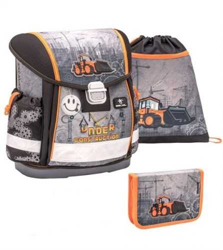 Školní set Belmil - Excavator Grey (aktovka + penál + sáček)