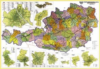 Spediční - Rakousko - 1:500 000 - nástěnná mapa /ZES-Freytag/