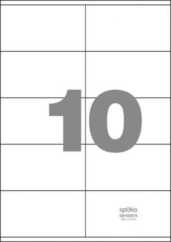 Spoko Samolepicí etikety A4 100 listů - 105 × 57 mm