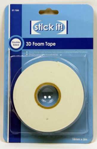 Stick it! Lepící páska oboustranná pěnová 18 mm x 5 m - 18mm x 5m