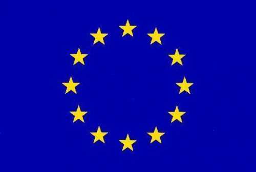 Stolní vlaječka EU - praporek s návlekem - 11x16