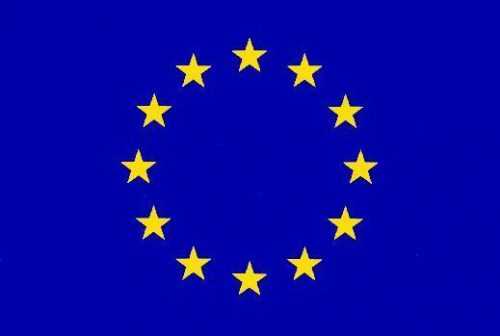 Stolní vlaječka EU - praporek se šňůrkou - 11x16