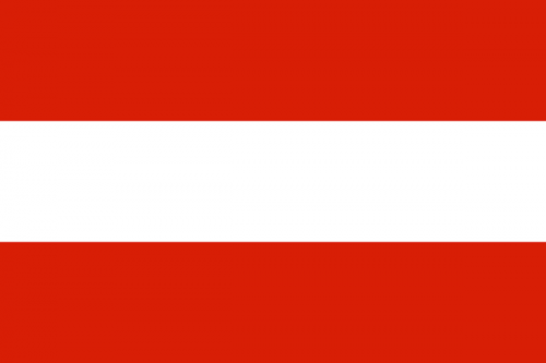 Stolní vlaječka Rakousko - praporek s návlekem 11×16