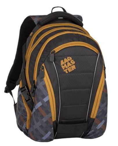 Studentský batoh Bagmaster - BAG 8 E BLACK/GRAY/BROWN