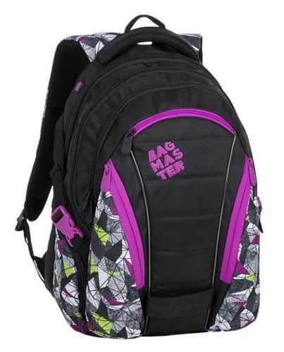 Studentský batoh Bagmaster - BAG 9 B PURPLE/GREEN/BLACK