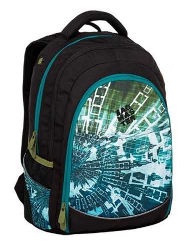 Studentský batoh Bagmaster - DIGITAL 9 B BLUE/GREEN/BLACK