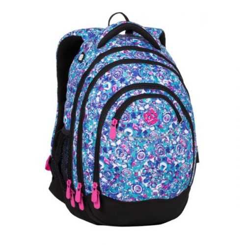 Studentský batoh Bagmaster - ENERGY 20 B WHITE/PINK/VIOLET/BLUE