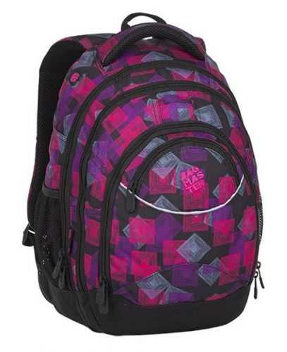 Studentský batoh Bagmaster - ENERGY 8 E BLACK/PINK/VIOLET