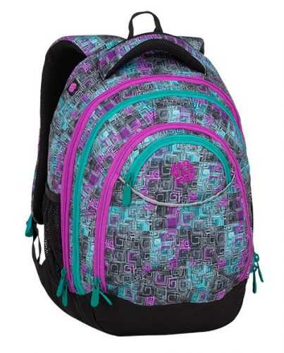 Studentský batoh Bagmaster - ENERGY 9 C VIOLET/GREEN/GRAY