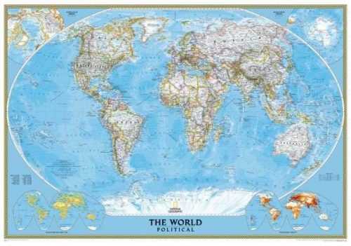 Svět - nástěnná politická mapa Classic 111 x 77 cm - 111x77 cm