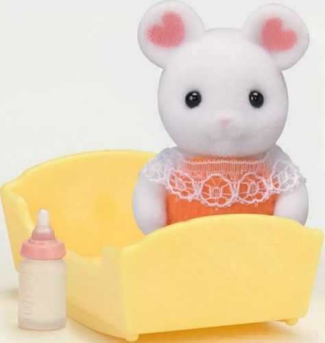 Sylvanian Families Baby Marshmallow myška s příslušenstvím