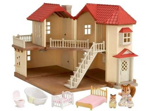 Sylvanian Families Dárkový set - městský dům se světly a příslušenstvím F