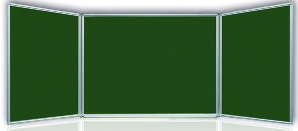 Tabule magnetická Triptych 150x100/300 cm s keramickým povrchem - zelená