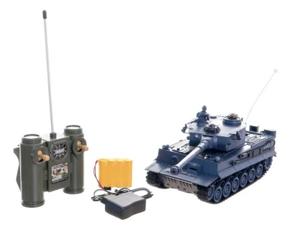 Tank RC plast 33 cm TIGER I na baterie+dobíjecí pack 40 MHz se zvukem a světlem