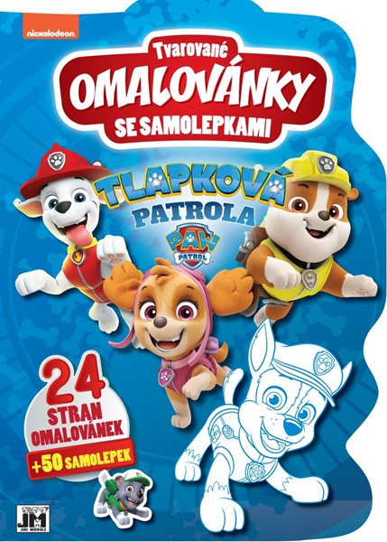 Tlapková patrola - Tvarované omalovánky se samolepkami - neuveden