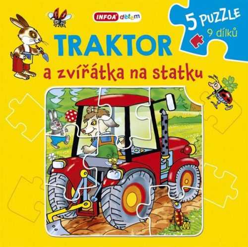 Traktor a zvířátka na statku – Knížkové puzzle - neuveden