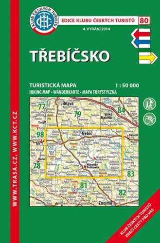 Třebíčsko - mapa KČT č. 80 - 1:50 000