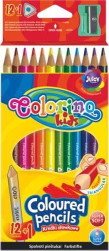 Trojhranné pastelky Colorino - 12 + 1 barva + ořezávátko