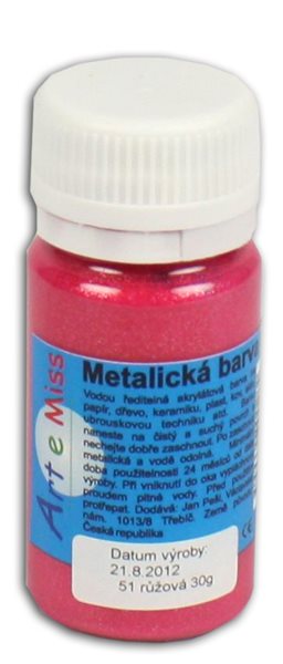 Univerzální barva-metalická 40g barva růžová