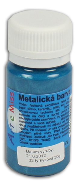 Univerzální barva-metalická 40g barva tyrkys