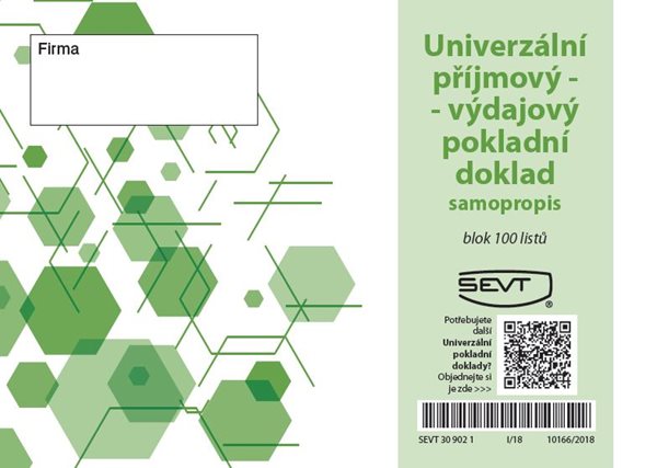 Univerzální (příjmový-výdajový) pokladní doklad samopropis - blok A6