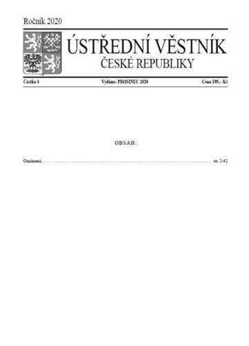 Ústřední věstník ČR 2020/004