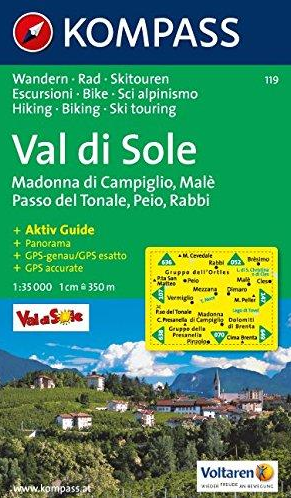 Val di Sole - mapa Kompass č.119 1:35 000