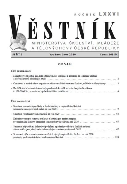 Věstník MŠMT ČR 2020/002