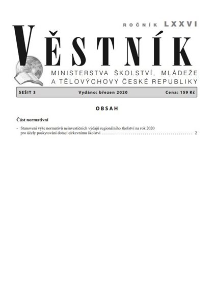 Věstník MŠMT ČR 2020/003