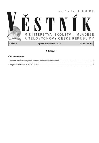 Věstník MŠMT ČR 2020/004