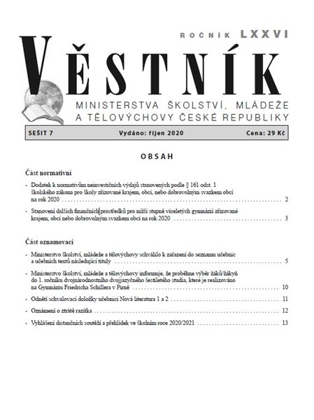 Věstník MŠMT ČR 2020/007