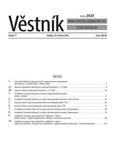 Věstník Min.zdravotnictví 2020/007