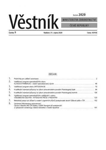 Věstník Min.zdravotnictví 2020/009