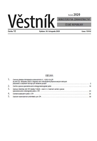 Věstník Min.zdravotnictví 2020/012