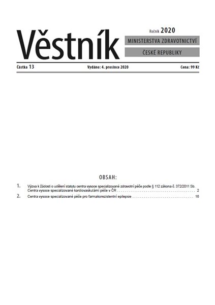 Věstník Min.zdravotnictví 2020/013