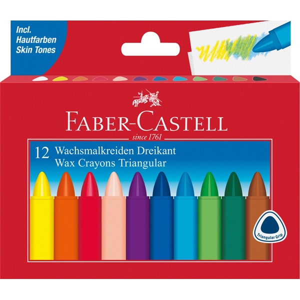 Voskovky Faber-Castell trojhranné 12ks