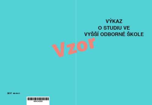 Výkaz o studiu VOŠ - sešit A6 40 str.