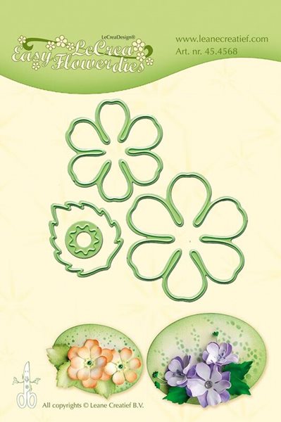 Vyřezávací kovová a embosovací šablona Leabilities - Snadné květy ( 5 ks )