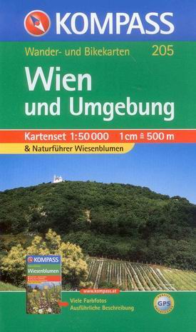 Wien und Umgebung /Vídeň a okolí/ - set map Kompass č.205 - 1:50 000 /Rakousko/