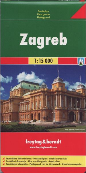 Zagreb /Záhřeb/ - plán Freytag&Berndt - 1:15t /Chorvatsko/