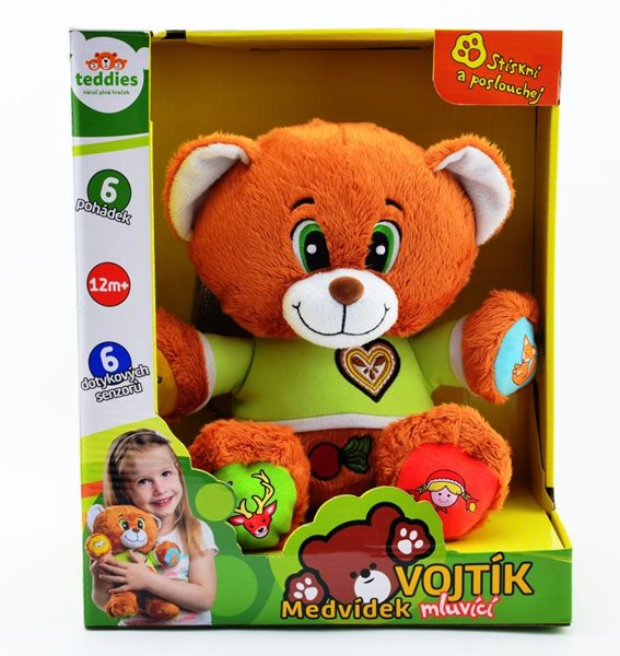 Medvěd Vojtík pohádkový česky mluvící kamarád 30 cm