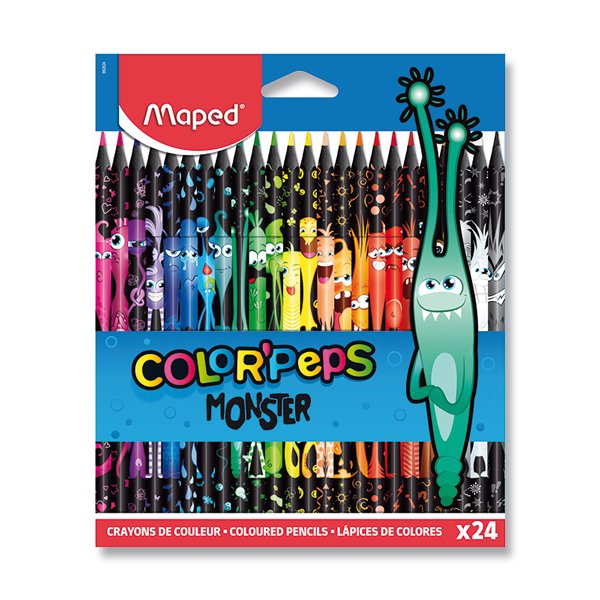 Pastelky MAPED COLOR'PEPS MONSTER - 24 barev